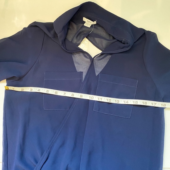 NWT BAR lll CrossOver Open Back Draped Navy Top - Picture 7 of 8